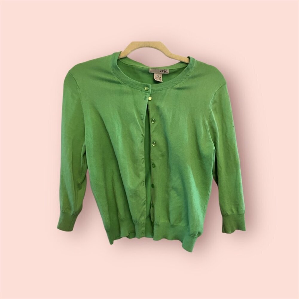 Lime Green Cardigan Sweater